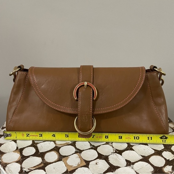 Furla Brown Leather Small Shoulder Bag Gold Hardware Classic Italian Y2K - Picture 13 of 13